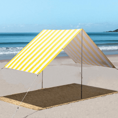 BEACH TENT | PREMIUM BEACH CABANA | Nautical Yellow